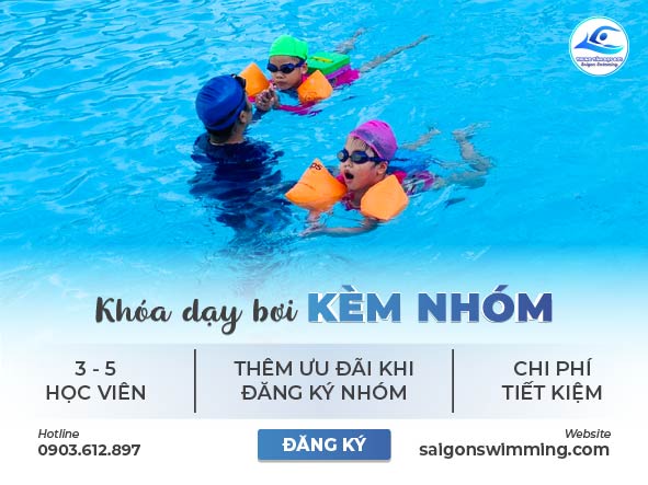 Lớp dạy bơi kèm nhóm ở TPHCM